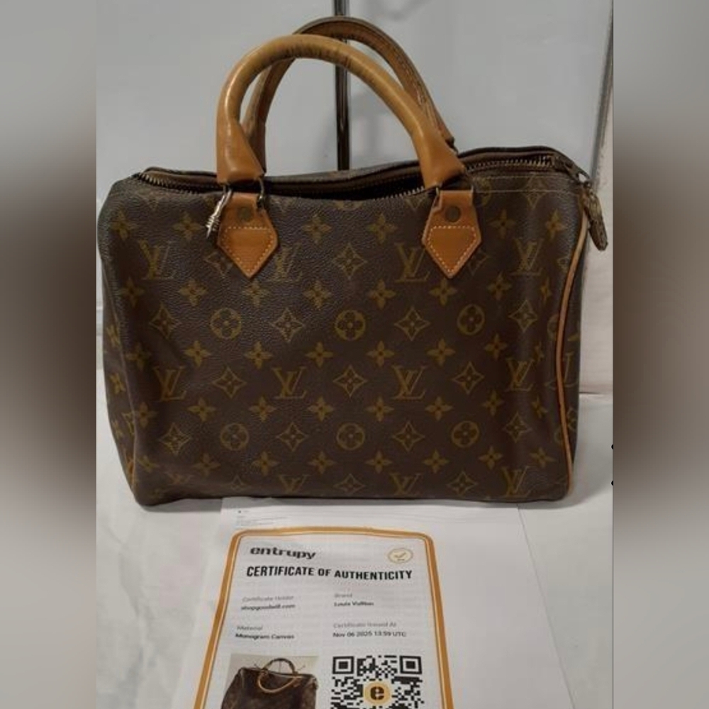 Louis Vuitton Classic Monogram Speedy 35 Bag EUC with COA - Picture 2 of 9